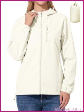 Women's Waterproof Windproof Packable Rain Jacket Cycling Outdoor